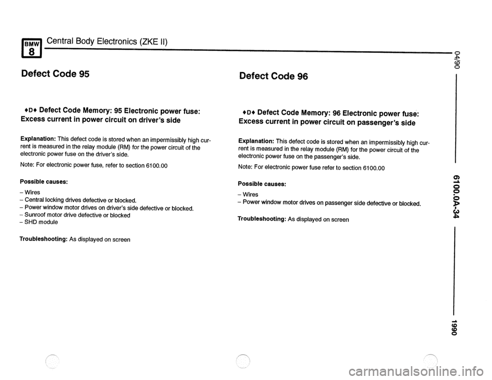 BMW 850csi 1990 E31 Electrical Troubleshooting Manual 