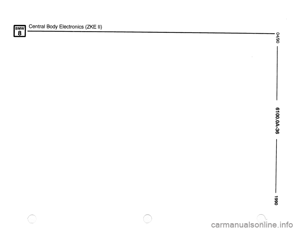 BMW 850csi 1990 E31 Electrical Troubleshooting Manual 