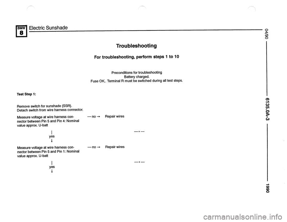 BMW 850csi 1990 E31 Electrical Troubleshooting Manual 