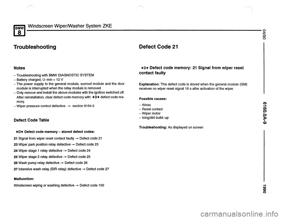 BMW 850csi 1990 E31 Electrical Troubleshooting Manual 