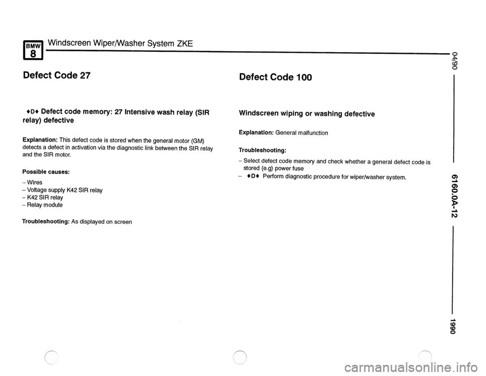 BMW 850csi 1990 E31 Electrical Troubleshooting Manual 