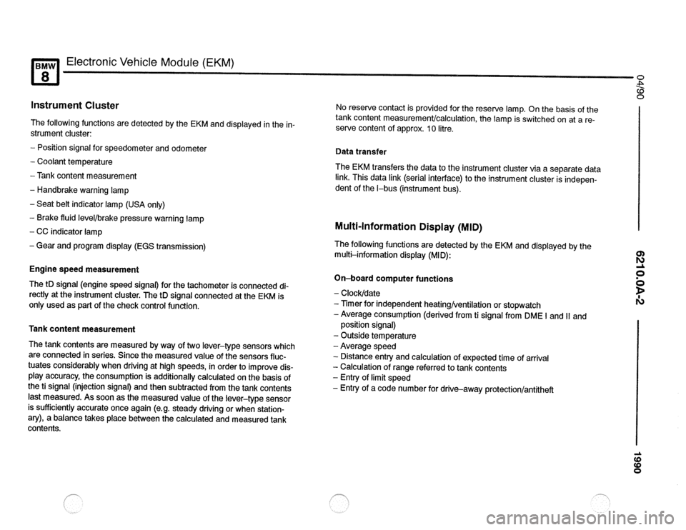 BMW 850csi 1990 E31 Electrical Troubleshooting Manual 