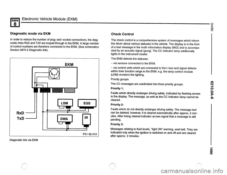 BMW 850csi 1990 E31 Electrical Troubleshooting Manual 