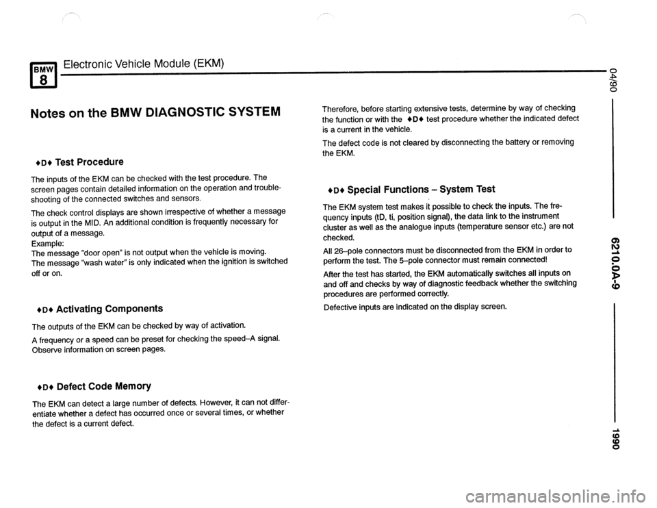 BMW 850csi 1990 E31 Electrical Troubleshooting Manual 