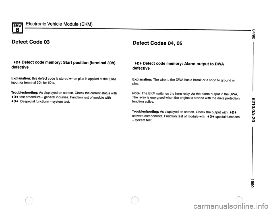 BMW 850csi 1990 E31 Electrical Troubleshooting Manual 