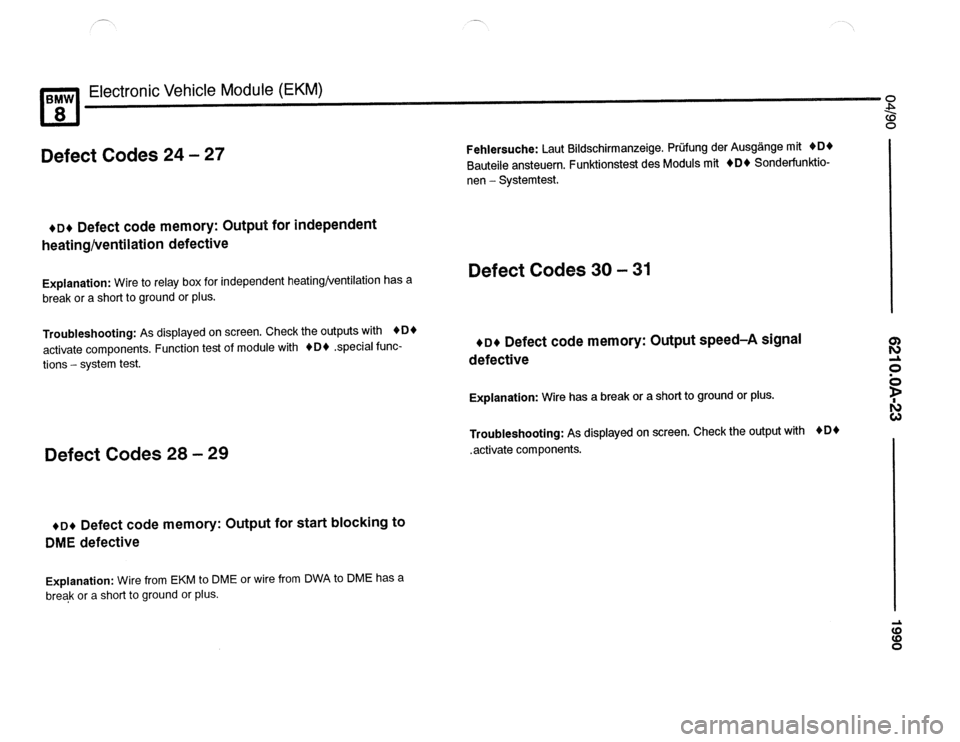 BMW 850csi 1990 E31 Electrical Troubleshooting Manual 