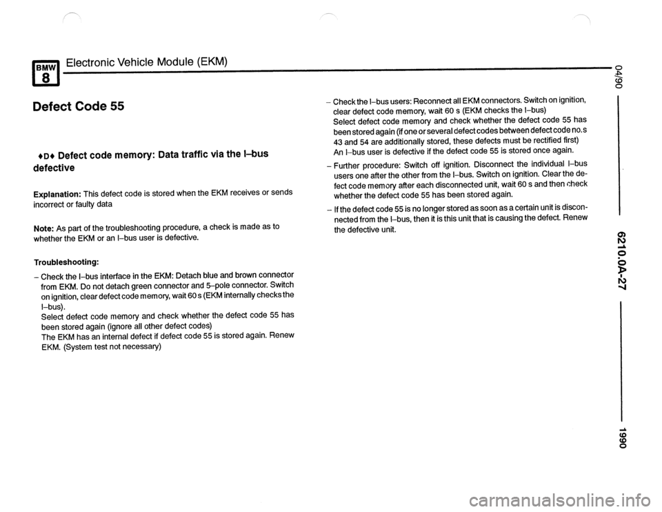 BMW 850csi 1990 E31 Electrical Troubleshooting Manual 