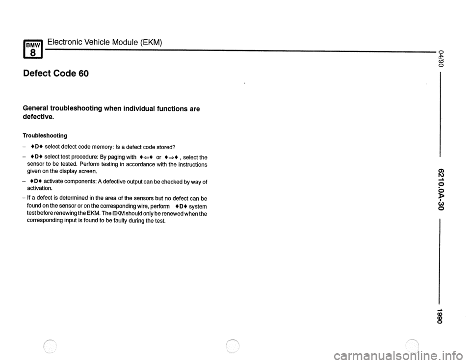 BMW 850csi 1990 E31 Electrical Troubleshooting Manual 