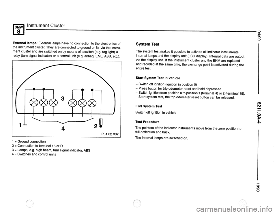 BMW 850csi 1990 E31 Electrical Troubleshooting Manual 