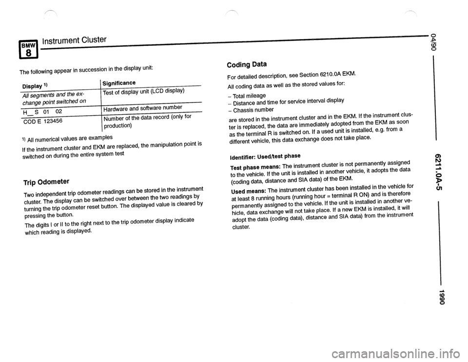 BMW 850csi 1990 E31 Electrical Troubleshooting Manual 