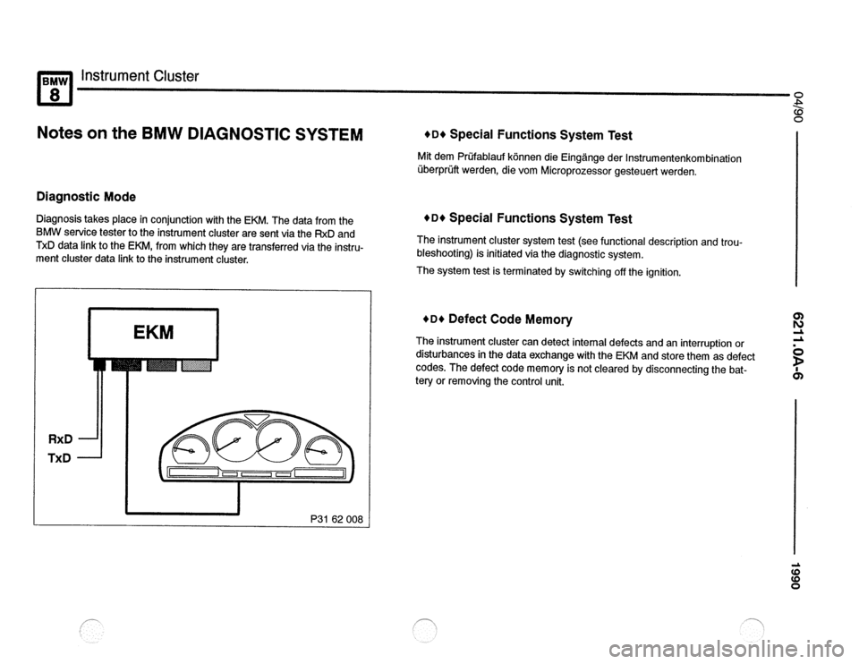 BMW 850csi 1990 E31 Electrical Troubleshooting Manual 