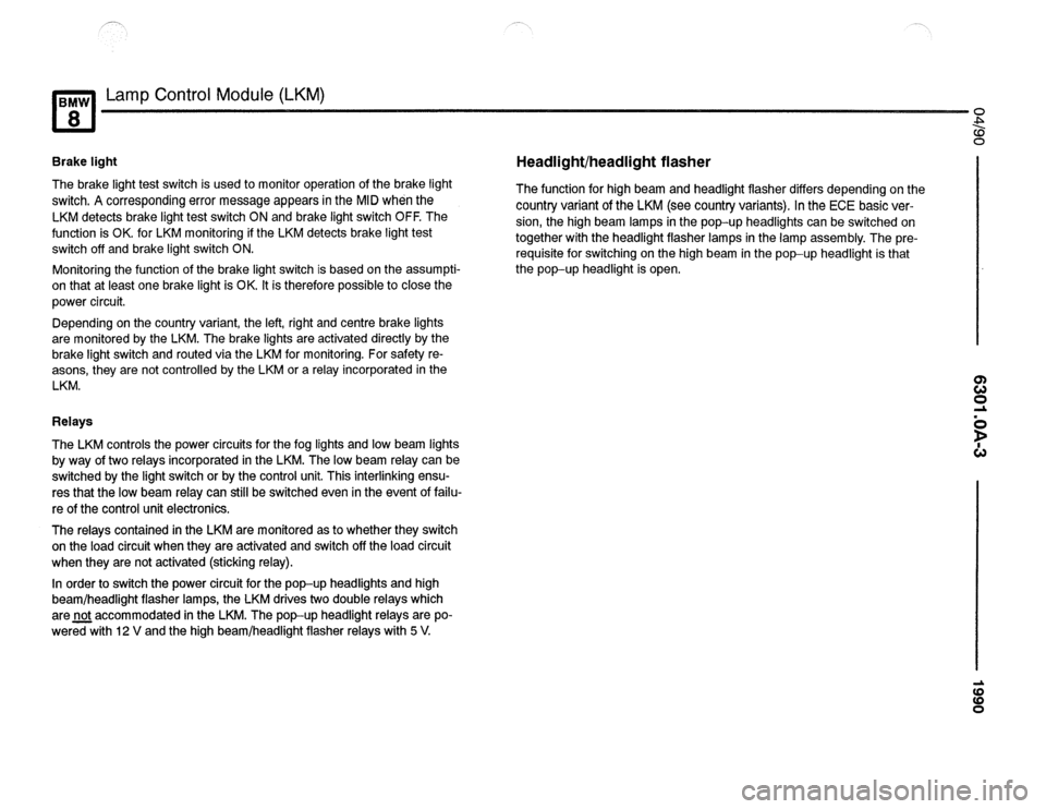 BMW 850csi 1990 E31 Electrical Troubleshooting Manual 