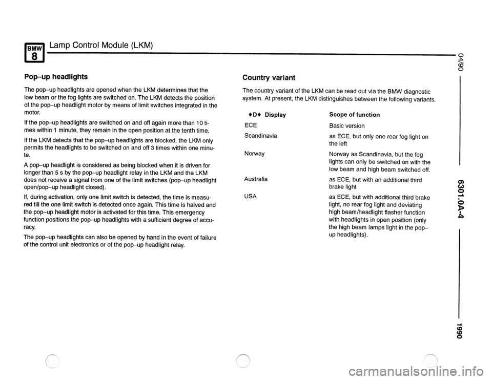 BMW 850csi 1990 E31 Electrical Troubleshooting Manual 
