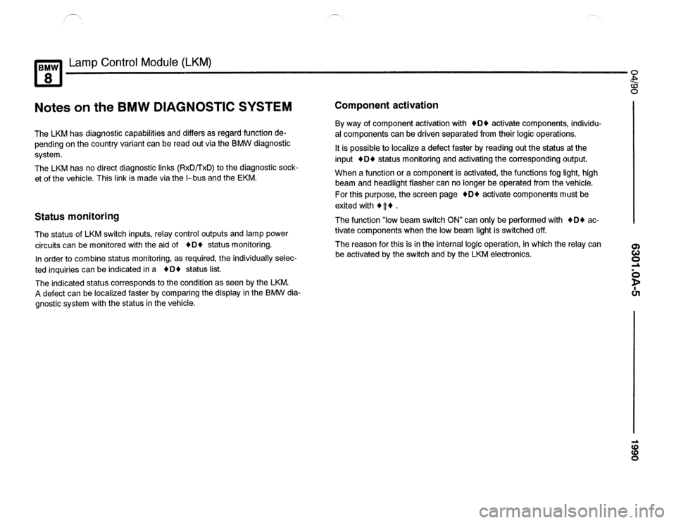 BMW 850csi 1990 E31 Electrical Troubleshooting Manual 