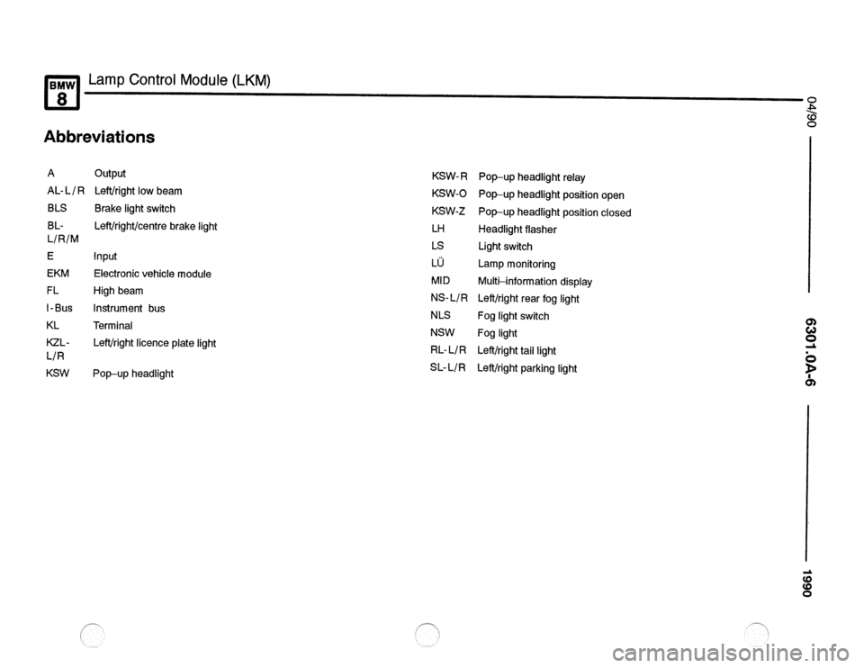 BMW 850csi 1990 E31 Electrical Troubleshooting Manual 