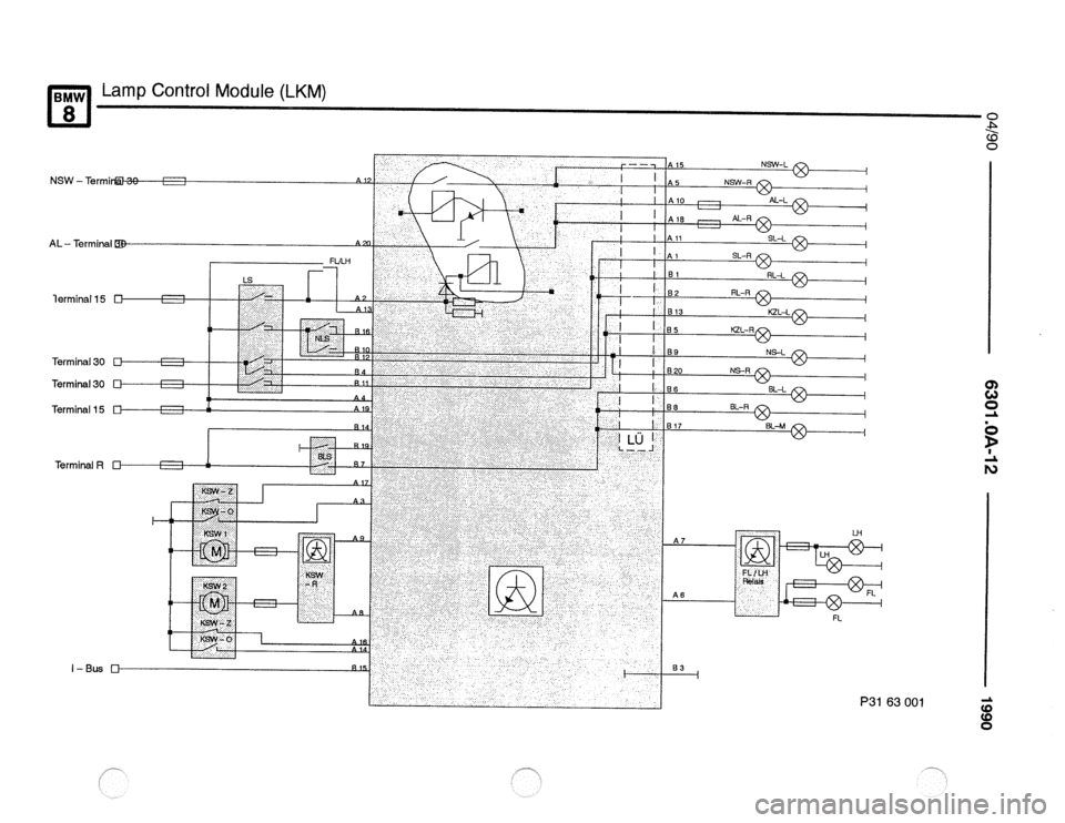 BMW 850csi 1990 E31 Electrical Troubleshooting Manual 