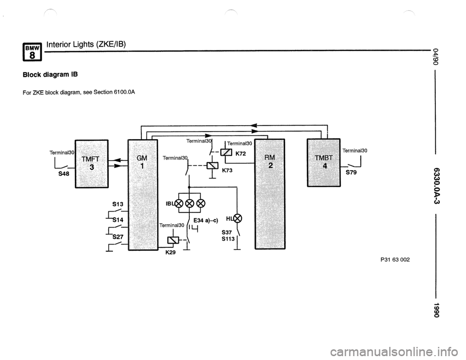 BMW 850csi 1990 E31 Electrical Troubleshooting Manual 