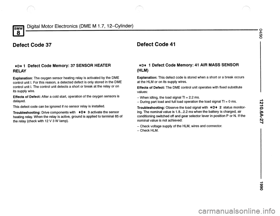 BMW 850csi 1990 E31 Electrical Troubleshooting Manual 