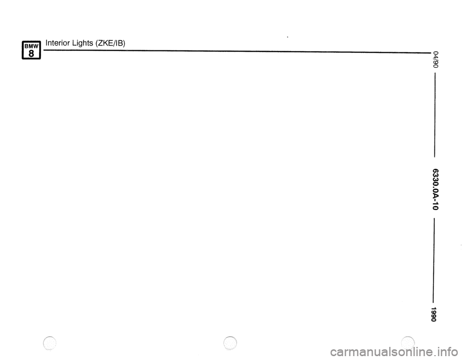 BMW 850csi 1990 E31 Electrical Troubleshooting Manual 