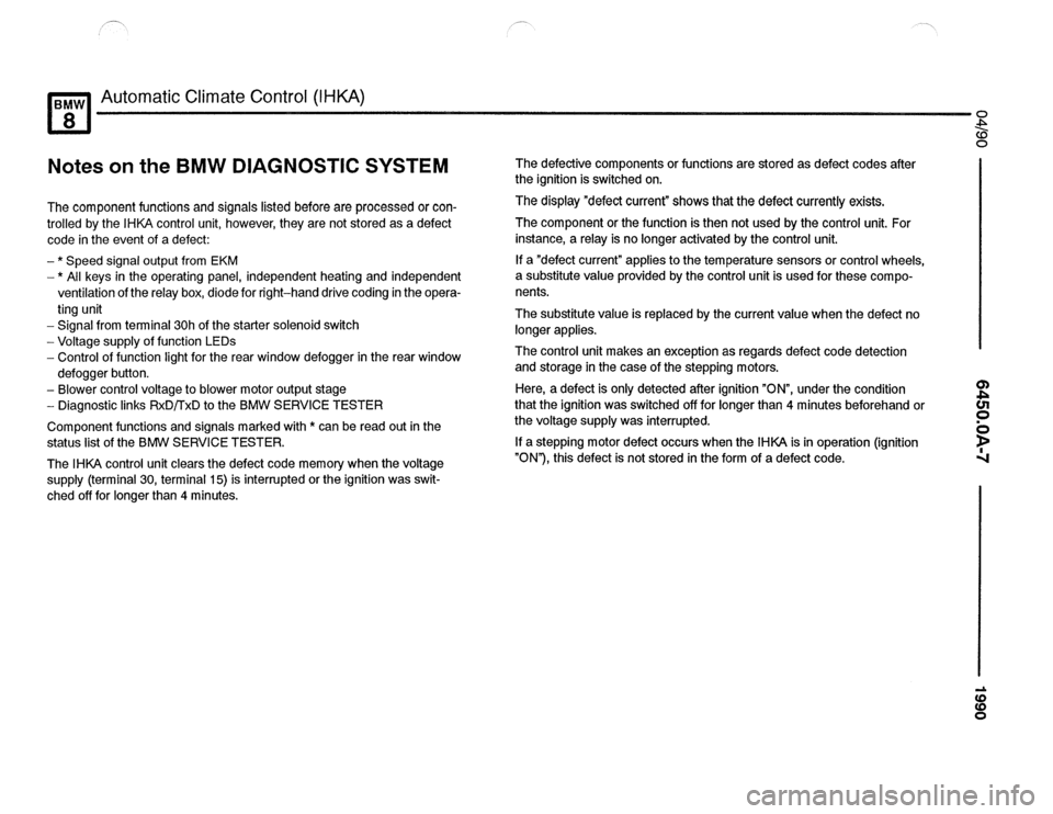 BMW 850csi 1990 E31 Electrical Troubleshooting Manual 