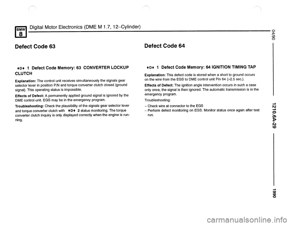 BMW 850csi 1990 E31 Electrical Troubleshooting Manual 