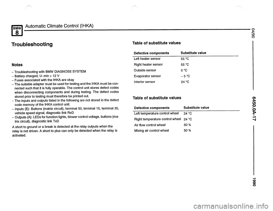 BMW 850csi 1990 E31 Electrical Troubleshooting Manual 
