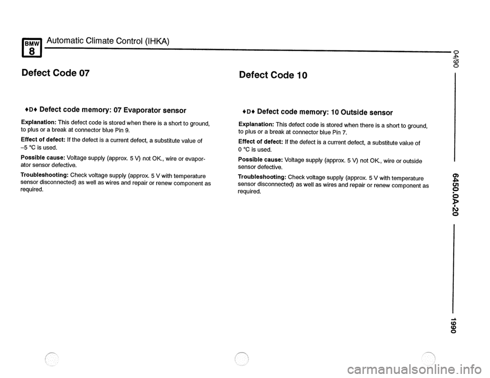 BMW 850csi 1990 E31 Electrical Troubleshooting Manual 