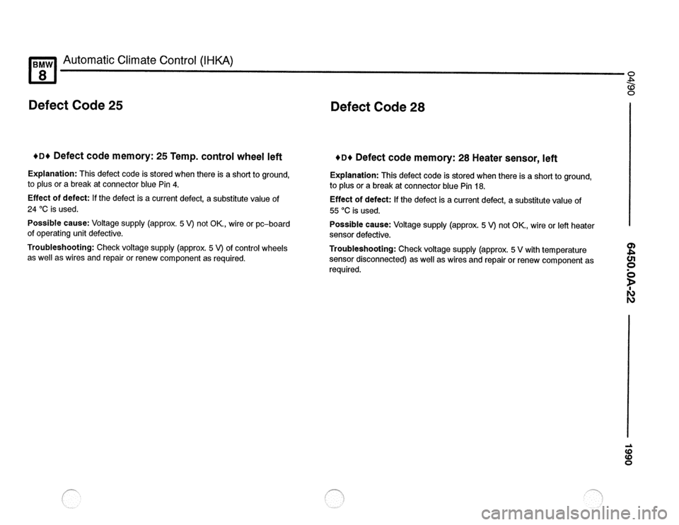 BMW 850csi 1990 E31 Electrical Troubleshooting Manual 
