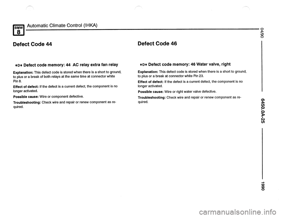 BMW 850csi 1990 E31 Electrical Troubleshooting Manual 