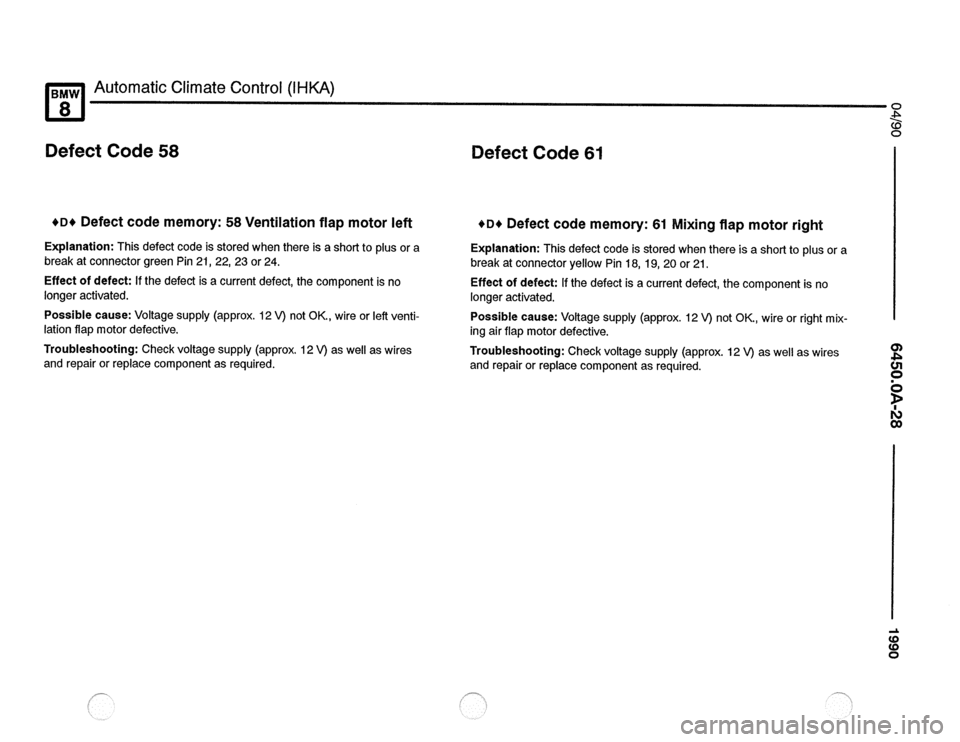 BMW 850csi 1990 E31 Electrical Troubleshooting Manual 