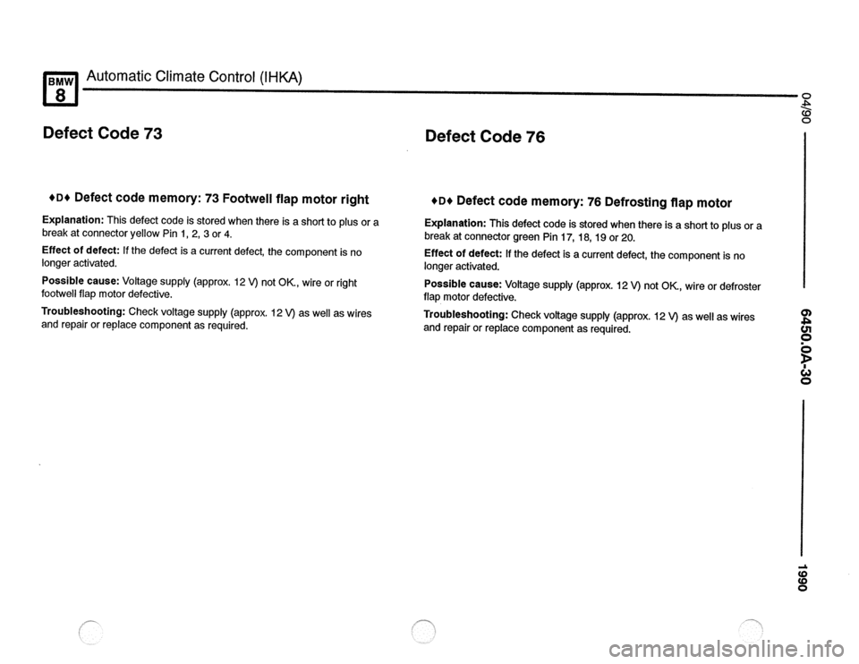 BMW 850csi 1990 E31 Electrical Troubleshooting Manual 