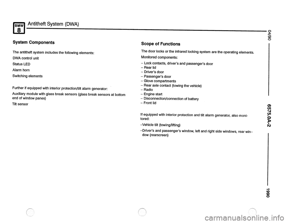 BMW 850csi 1990 E31 Electrical Troubleshooting Manual 