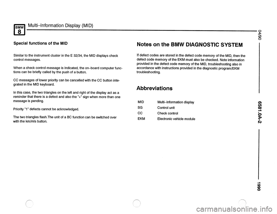 BMW 850csi 1990 E31 Electrical Troubleshooting Manual 