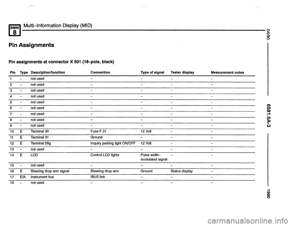 BMW 850csi 1990 E31 Electrical Troubleshooting Manual 