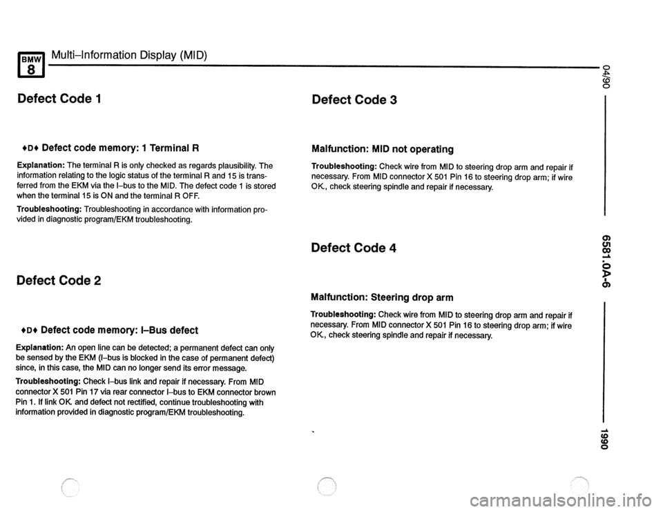 BMW 850csi 1990 E31 Electrical Troubleshooting Manual 