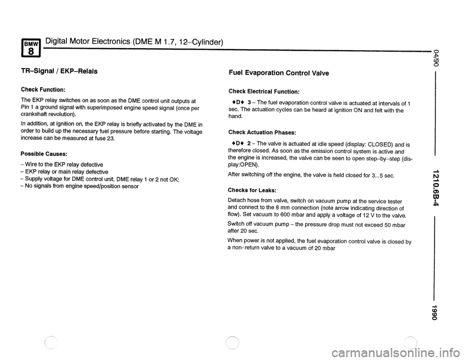 BMW 850csi 1990 E31 Electrical Troubleshooting Manual 