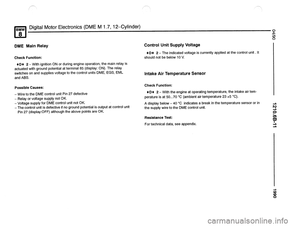 BMW 850csi 1990 E31 Electrical Troubleshooting Manual 