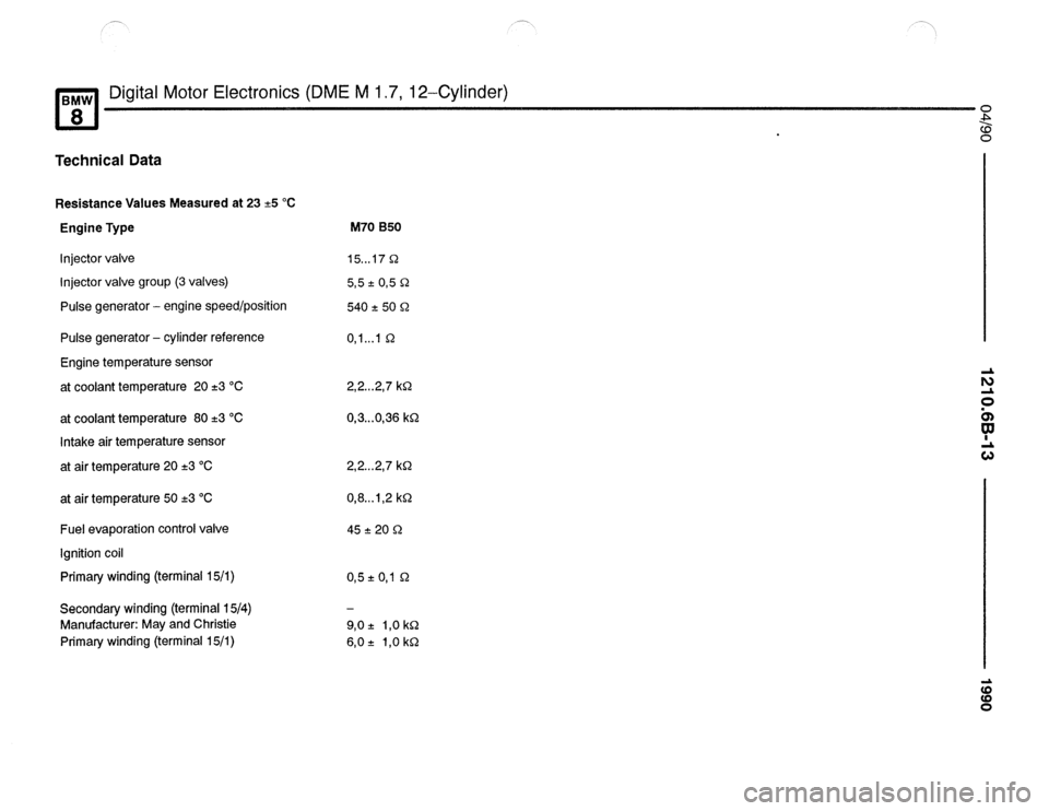 BMW 850csi 1990 E31 Electrical Troubleshooting Manual 