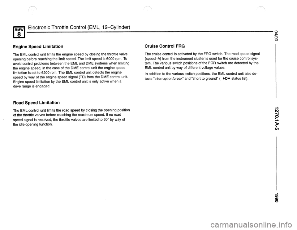 BMW 850csi 1990 E31 Electrical Troubleshooting Manual 