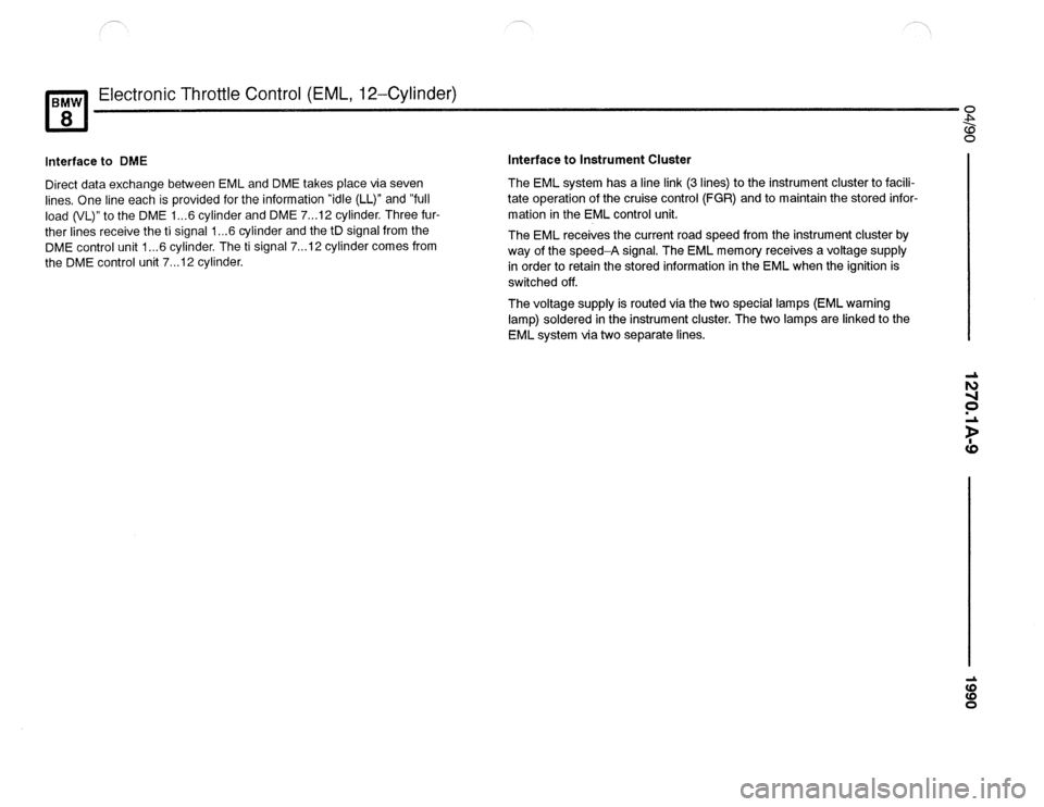 BMW 850csi 1990 E31 Electrical Troubleshooting Manual 