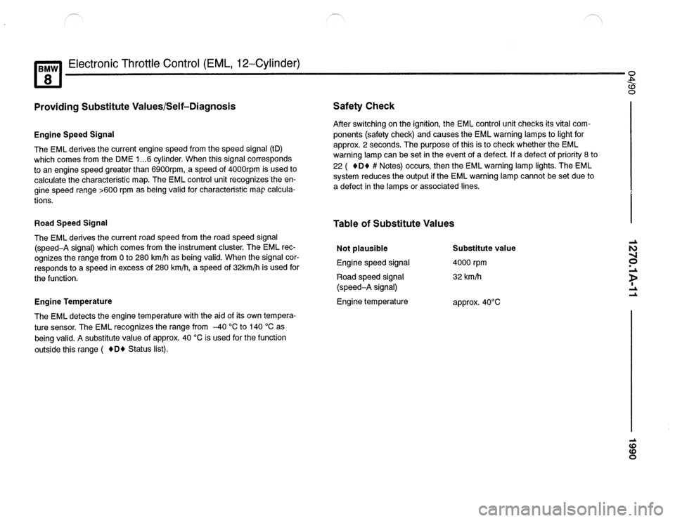 BMW 850csi 1990 E31 Electrical Troubleshooting Manual 