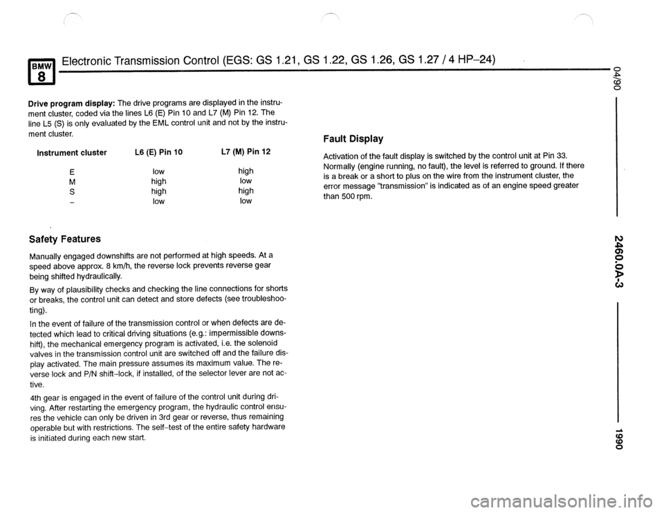 BMW 850csi 1990 E31 Electrical Troubleshooting Manual 