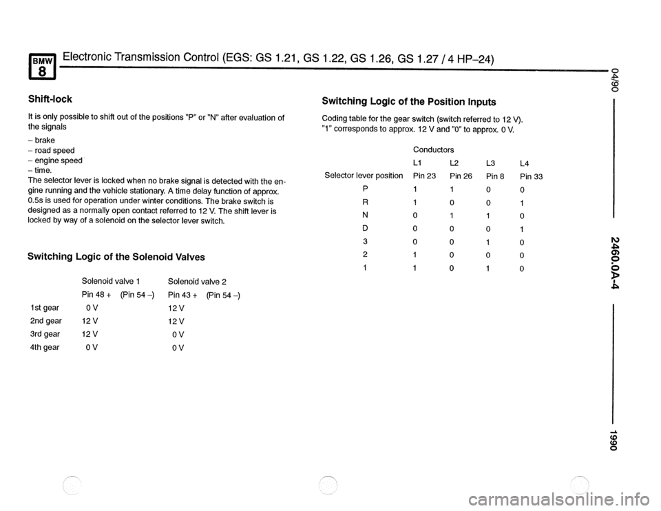 BMW 850csi 1990 E31 Electrical Troubleshooting Manual 