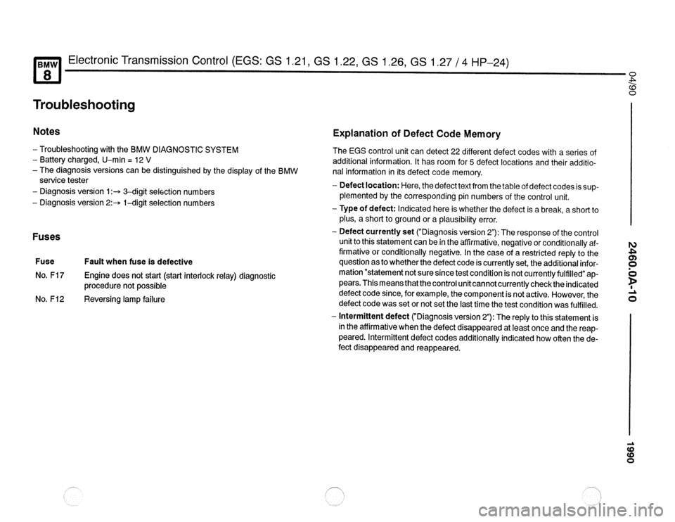 BMW 850csi 1990 E31 Electrical Troubleshooting Manual 