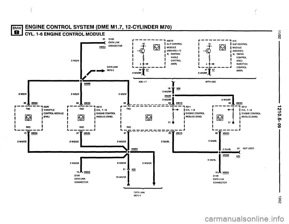 BMW 850i 1992 E31 Electrical Troubleshooting Manual 