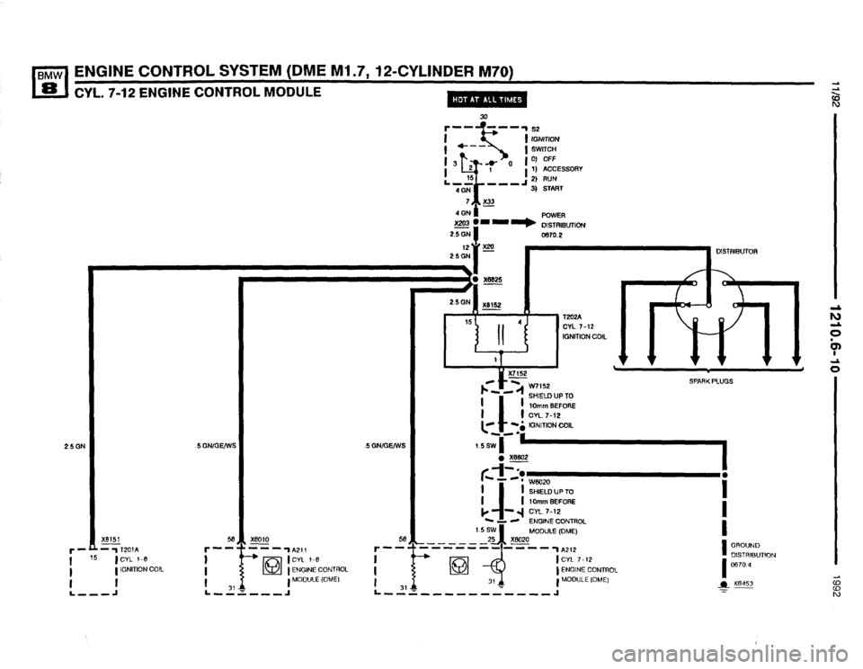 BMW 850i 1992 E31 Electrical Troubleshooting Manual 