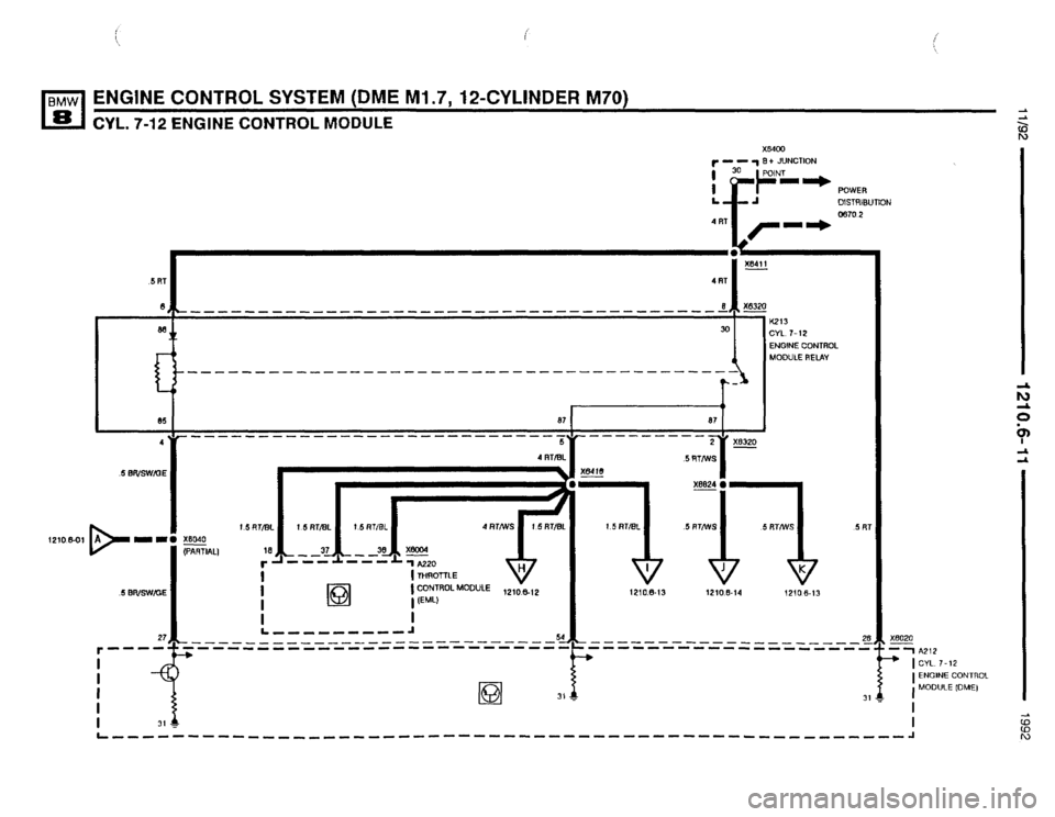 BMW 850i 1992 E31 Electrical Troubleshooting Manual 