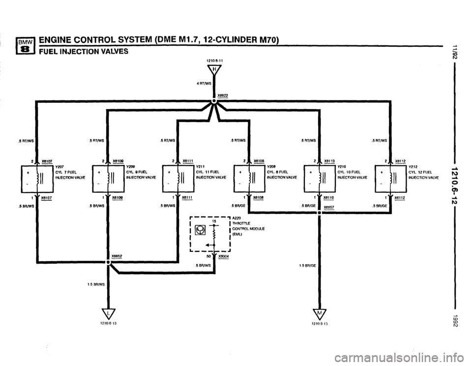 BMW 850i 1992 E31 Electrical Troubleshooting Manual 