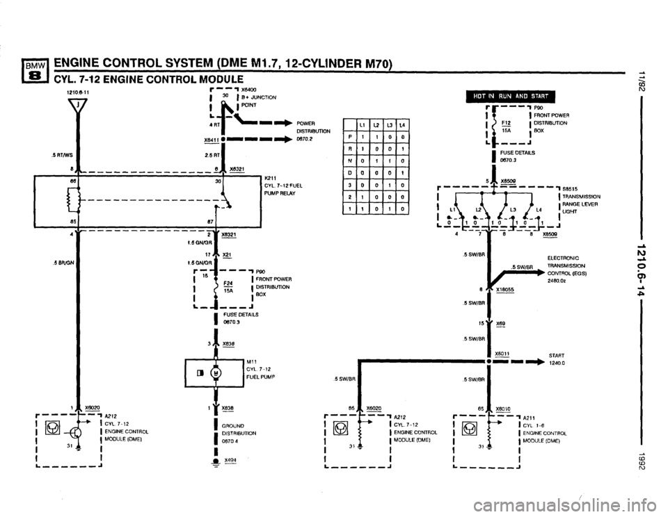 BMW 850i 1992 E31 Electrical Troubleshooting Manual 