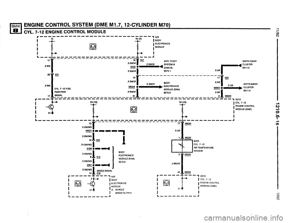 BMW 850i 1992 E31 Electrical Troubleshooting Manual 